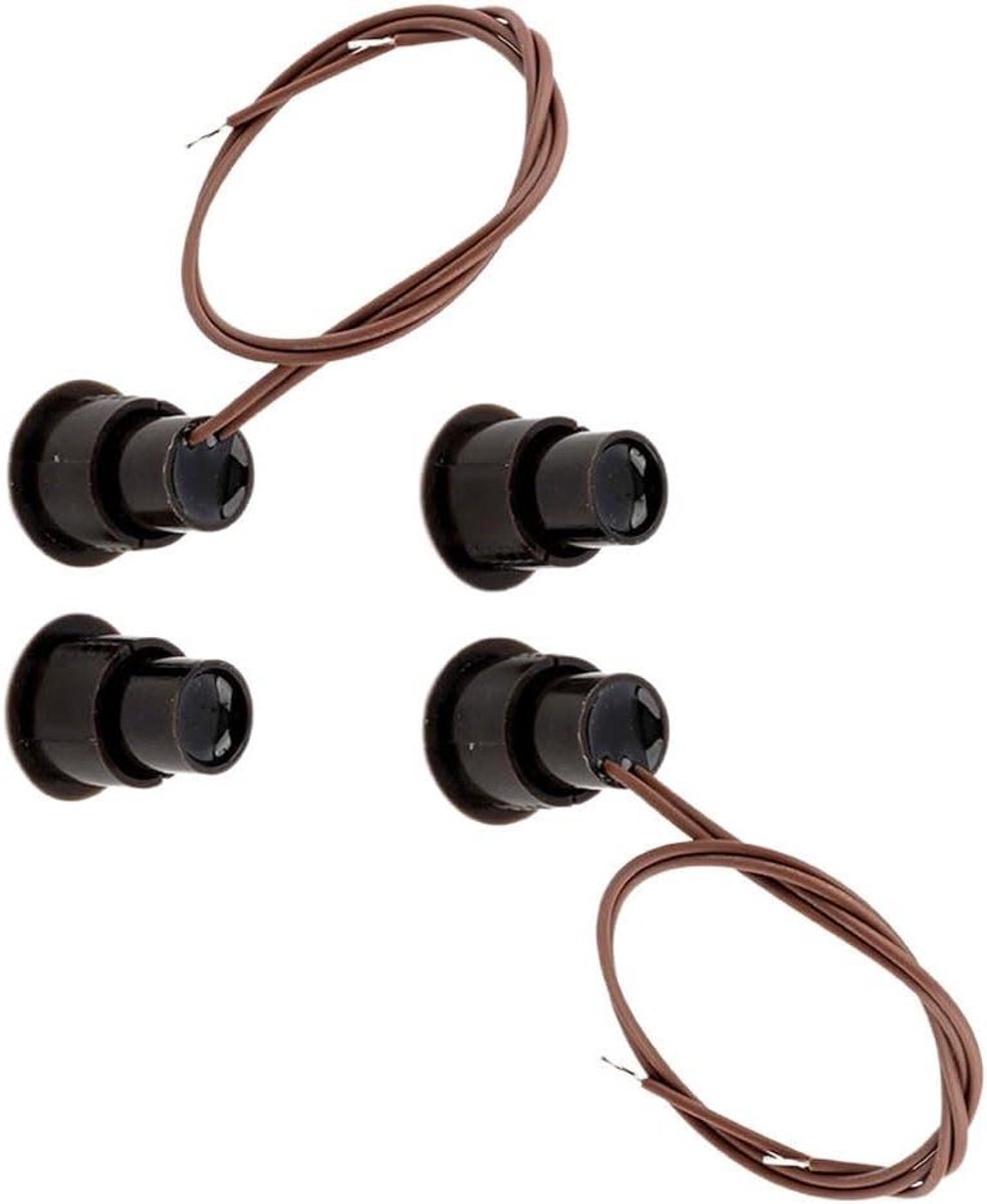 Magnetische Contacten - Deur Alarm Schakelaar - Beveiliging Thuis - Ingebouwd Ontwerp - 2 Stuks - Bruin