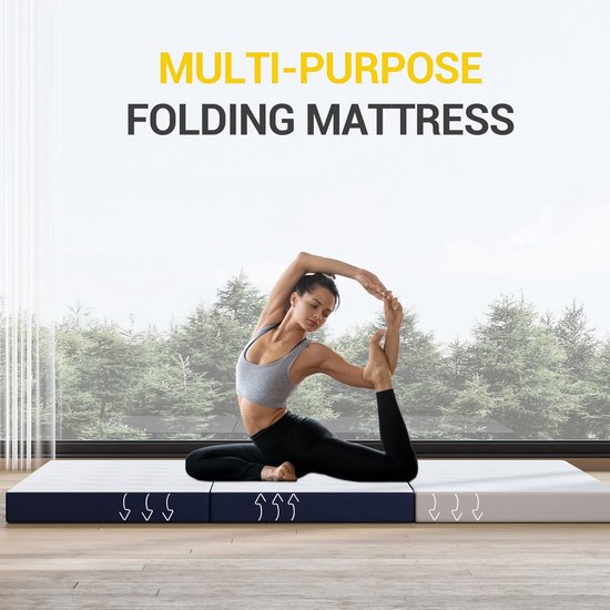 Opvouwbaar Matras Twin XL 10.5cm Traagschuim Driemaal Inklapbaar en Draagbaar — afbeelding 2