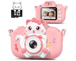 Gofunly Children's Camera Digital Camera with 2.0 Inch Screen, 1080P HD 20MP Built-in 32GB SD Card, Selfie Camera, Camera for Children 3-12 Years Old, Birthday Gift