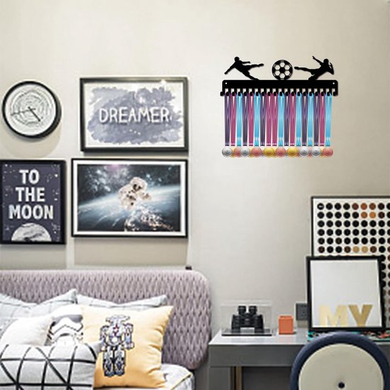 Metalen Medaille Houder Display Rek voor Muur - Hanger voor 60+ Medailles — afbeelding 3