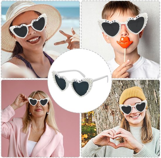 MTTproducts- Zonnebril Heren/Dames - Hartvormige Zonnebril - UV 400 Bescherming - Lichtgewicht Frame - Perfect voor Vrijgezellenfeest - Comfortabel Draaggevoel van Mttproducts — afbeelding 3