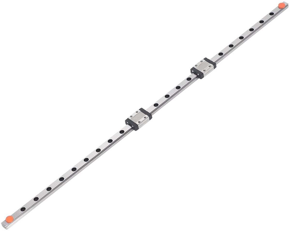 MTTproducts- Raillagers Staal 600 mm - Lineaire Bewegingsgeleidingen - MGN9 Glijgeleiding - 2 MGN9C-blokken - Eenvoudige Installatie - Schokbestendig en Glad - Lineaire Geleiding