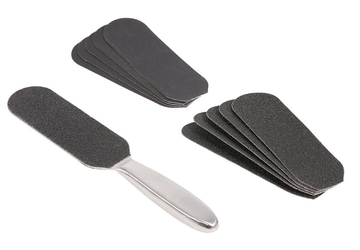 MTTproducts- Voetvijl Dubbelzijdig - Eeltverwijderaar - Pedicure Tool - 10 Stuks Schuurpapier - Professionele Verzorging - Gezonde Voeten