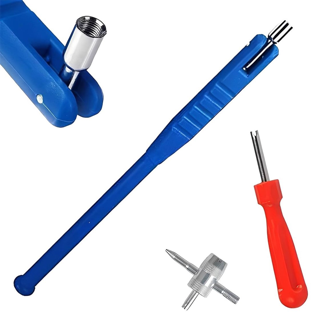 MTTproducts- Bandenventieltrekker 3-delige set - Stalen gereedschap - Plaatsen van bandenventielen - Geschikt voor auto/vrachtwagen - Voor fietsbanden - 0 stuks - Ventieltrekker