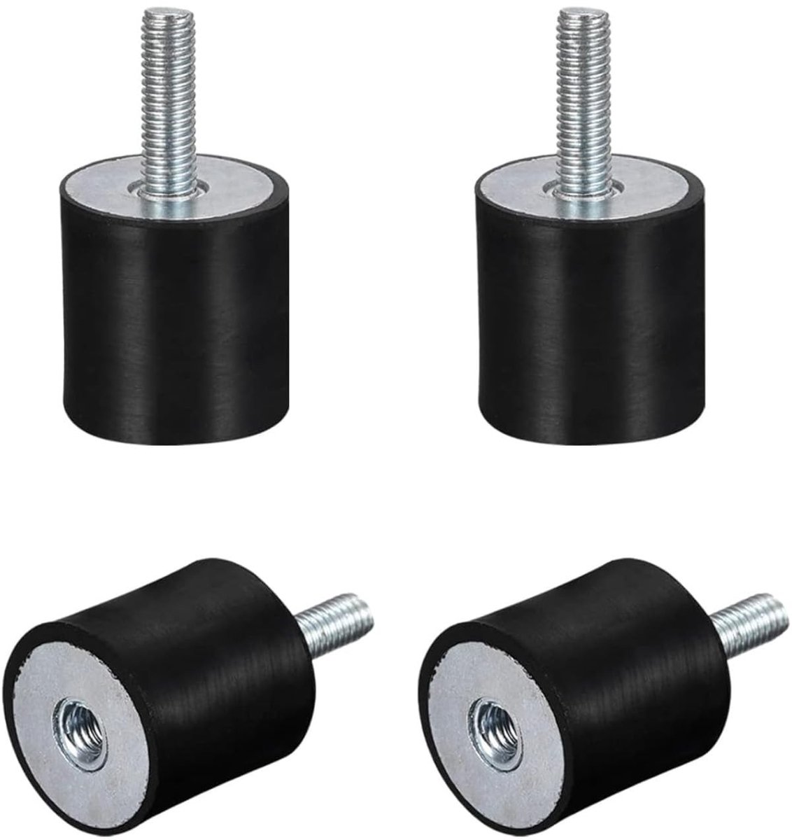 MTTproducts- Motorlagers Set van 4 - M8 Silent Block - Rubber - Trillingsdempers - Antivibratie - Schokabsorberend - Duurzaam rubber - Trillingsdemper