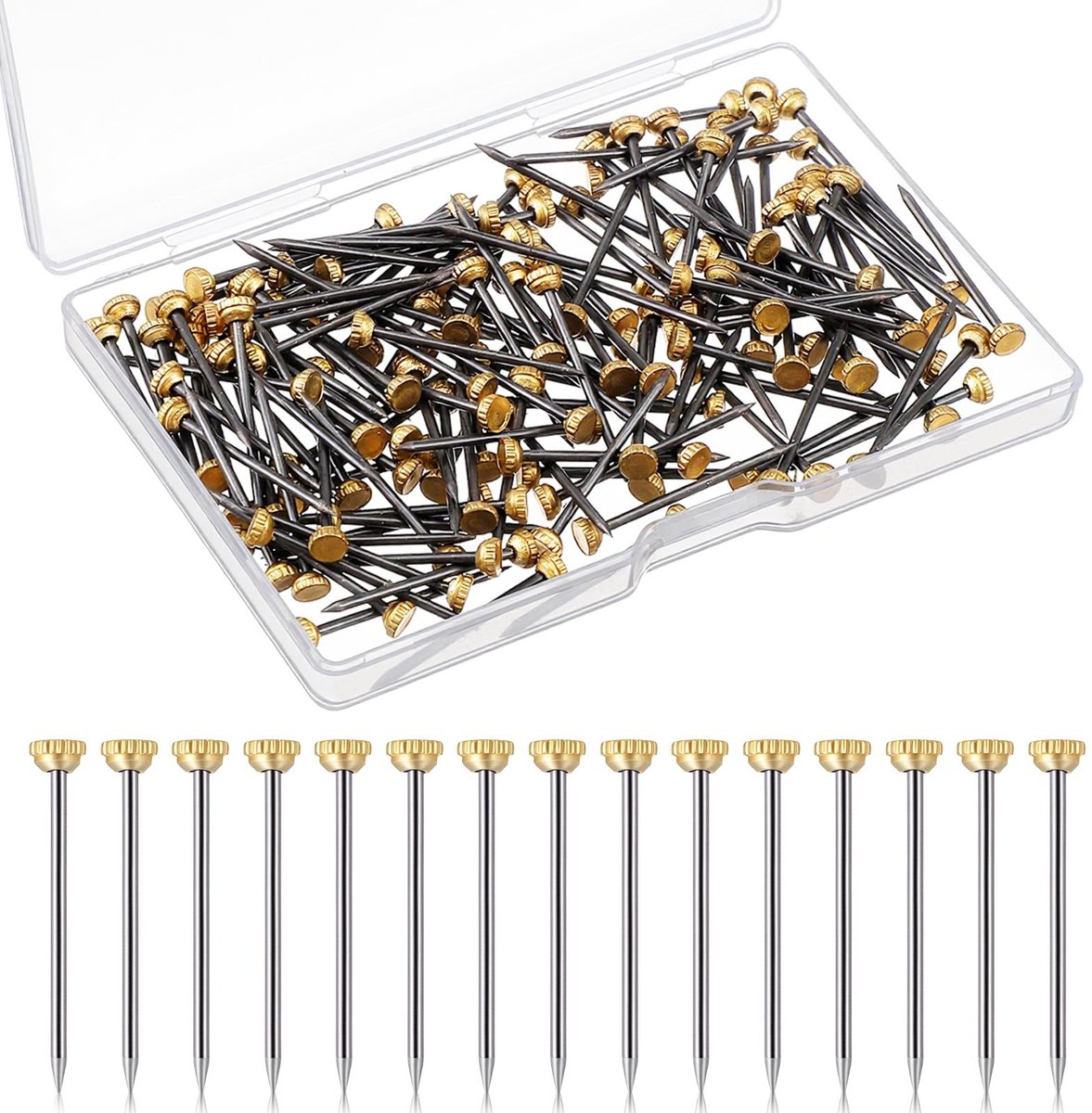 MTTproducts- Spijkers 150 Stuks - Roestvrijstalen Spijkers - Wandnagels - Fotolijsten - Opbergdoos - 25 mm Lengte - Betonnagels