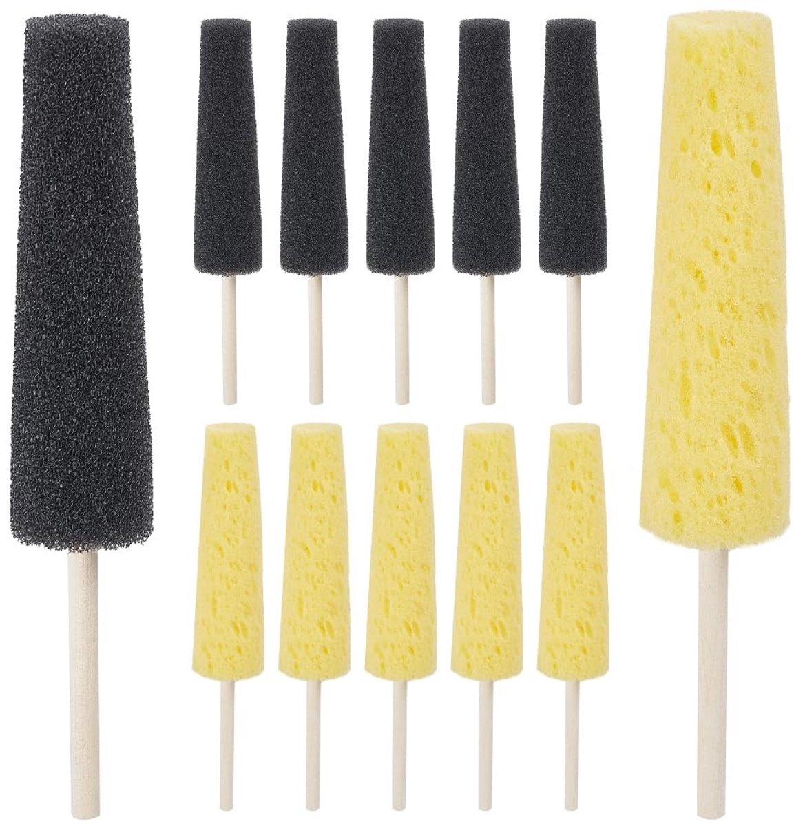 NTH products - 12 Stuks Aardewerk Stok Spons voor Ambachten