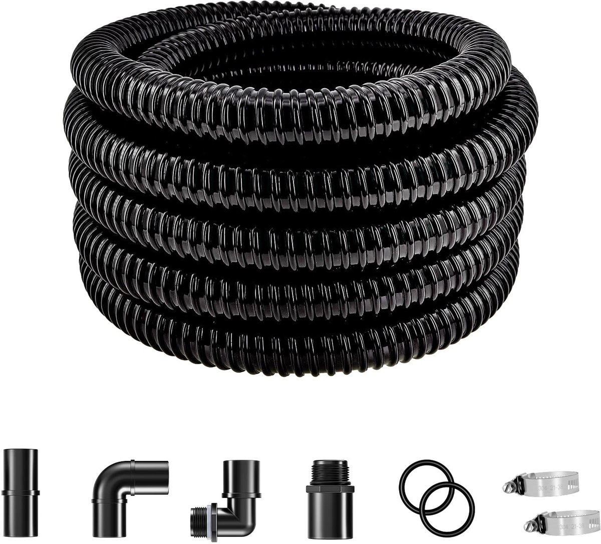 MTTproducts- Tuinslang 7.2m UV-bestendig - PVC Tuinslang - Tuin en Vijver - Geschikt voor Pompen - Weerbestendig - Flexibel en Kinkbestendig
