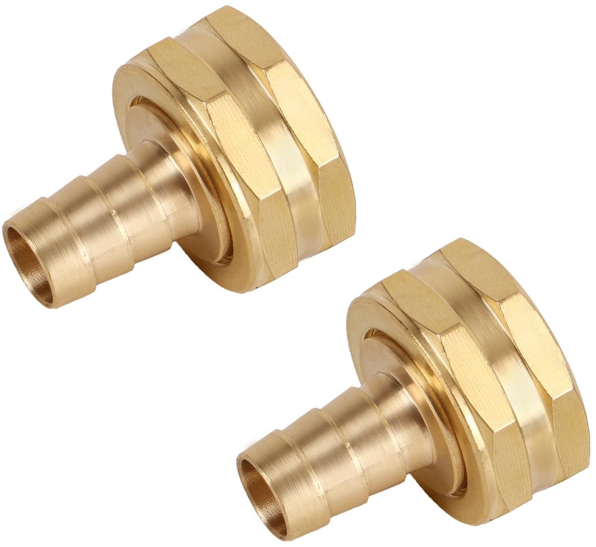 MTTproducts- Slangverbinder Massief Messing - Tuinslangkoppelingen - Lekvrije Koppeling - 2 Stuks - Geschikt voor Reparatie - Duurzaam Materiaal - Tuinslangkoppeling