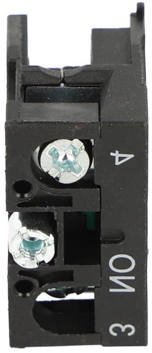 Contactblok - Schakelaar Module - Elektrische Circuits - Normaal Open - 2 Contacten - Grijs