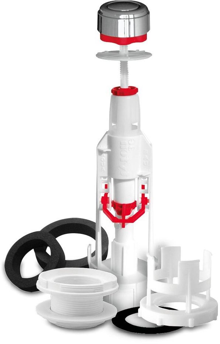 Toilet Spoelmechanisme - Universeel Uurwerk - Toilet Reparatie - Eenvoudige Installatie - Standaard Maat - Zwart