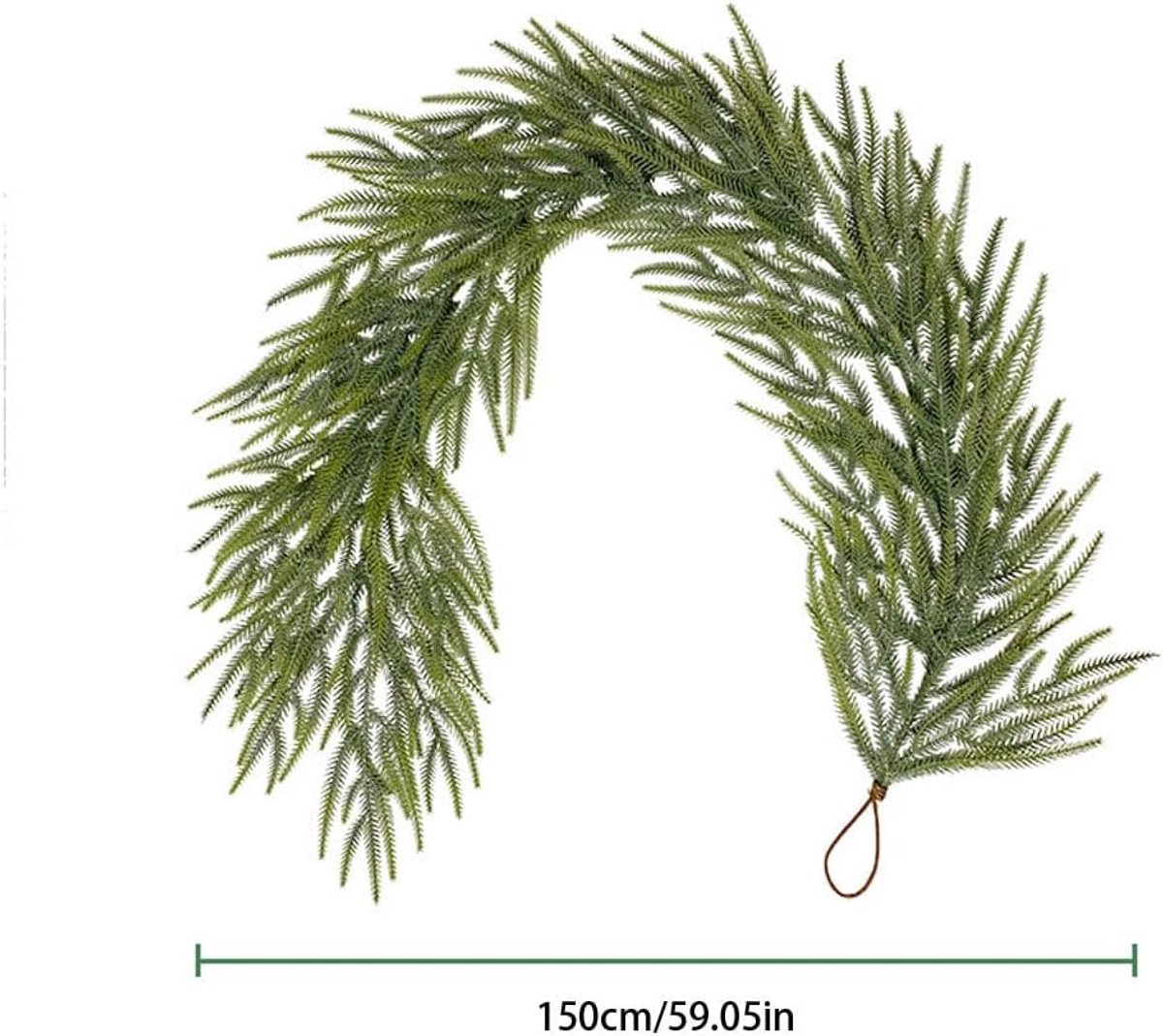 Kerstkrans Garland - Kunsttakken Slinger - Huis Versieren - Realistische Uiterlijk - 150 cm - Groen – foto 6