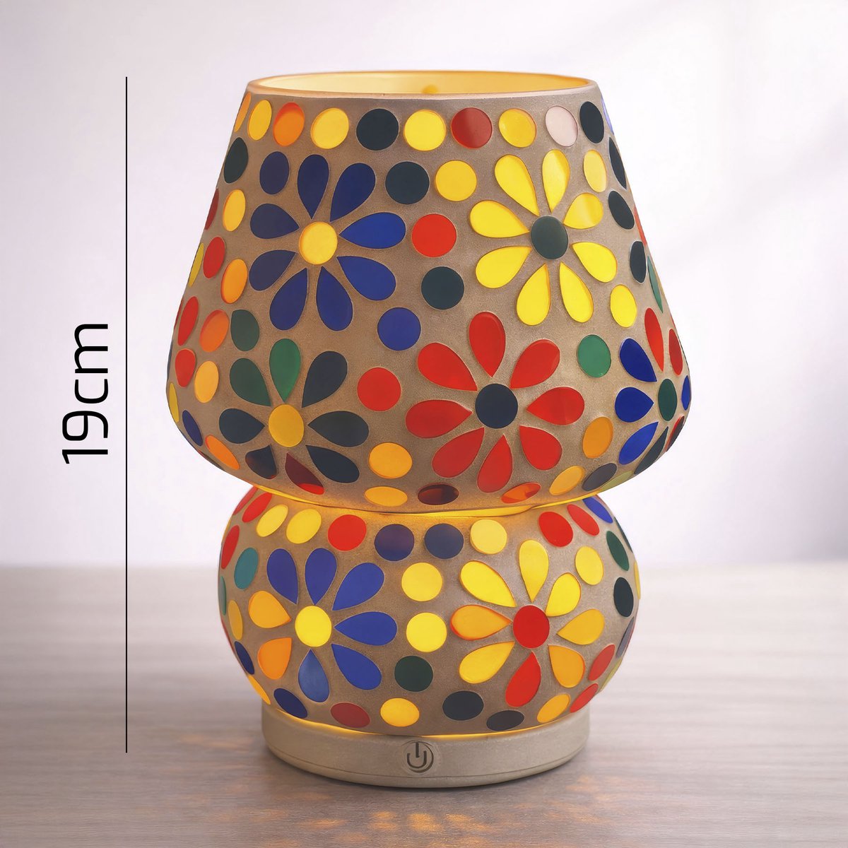 Arca Italy Mushroom Tafellamp AMALFI, 19cm hoog, LED, oplaadbaar, giftbox