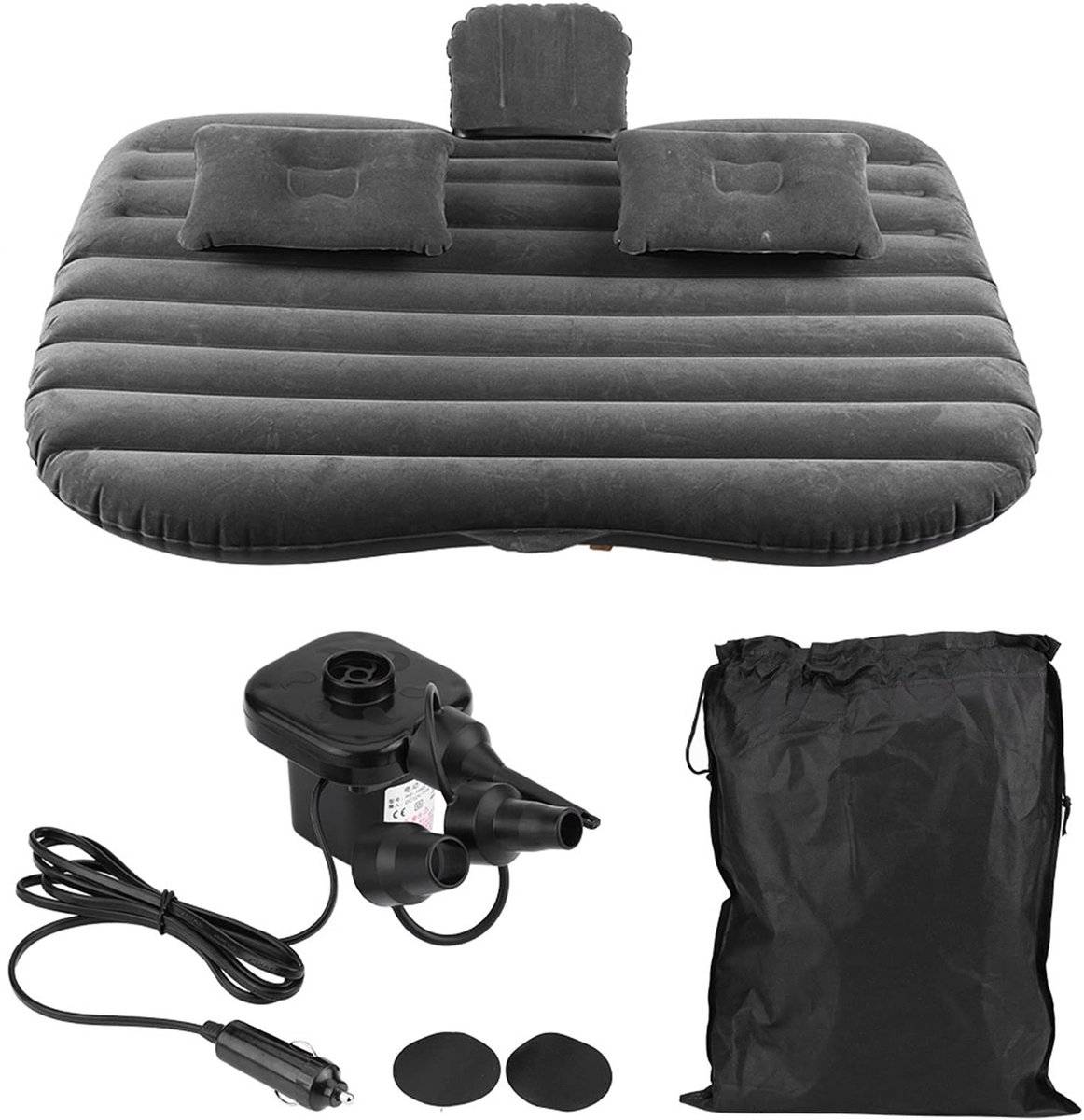 Cosensi - Opblaasbaar bed - Reismatras - Multifunctioneel - Zwart - Achterbank - Comfortabel - Geschikt voor reizen