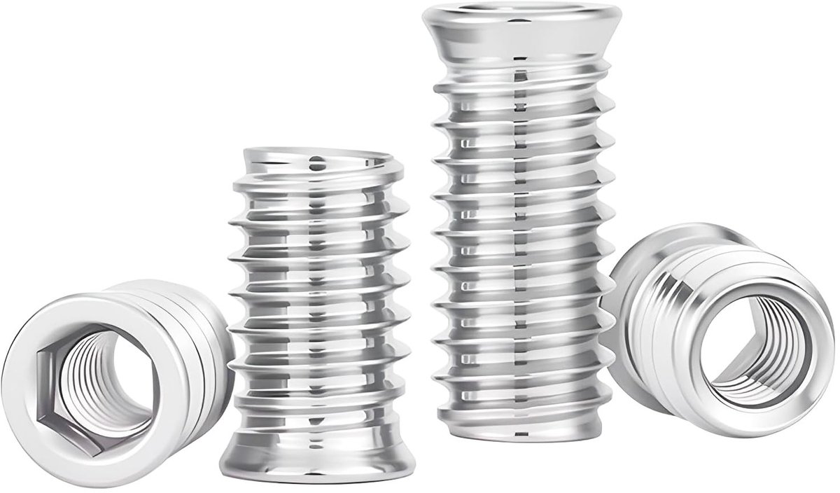 Cosensi- Schroefdraadmoeren 25 Stuks - M4 x 15 mm - Zeskantmoeren - Antislip - Roestbestendig - Koolstofstaal met Verzonken Kop - Moeren