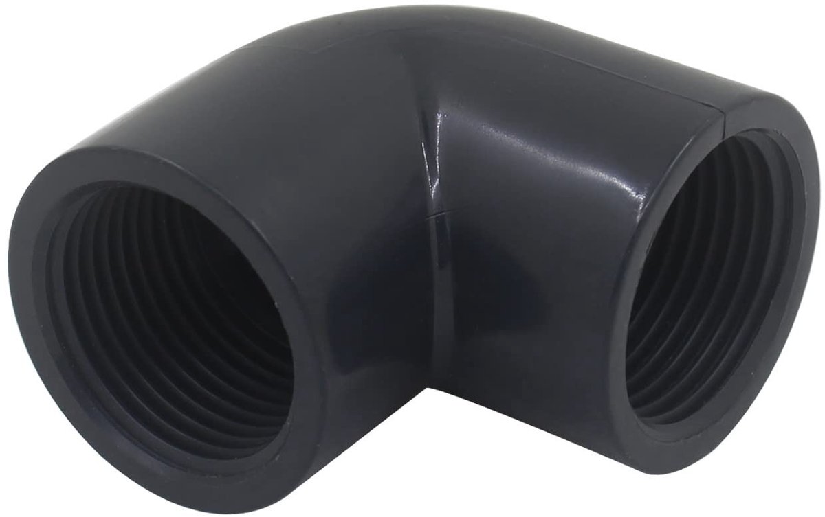 Cosensi- PVC Bocht 90 Graden - L-vormige Verbinder - Koppeling - Buiskoppeling - Irrigatie - Met vrouwelijke schroefdraad - Elbow Fitting