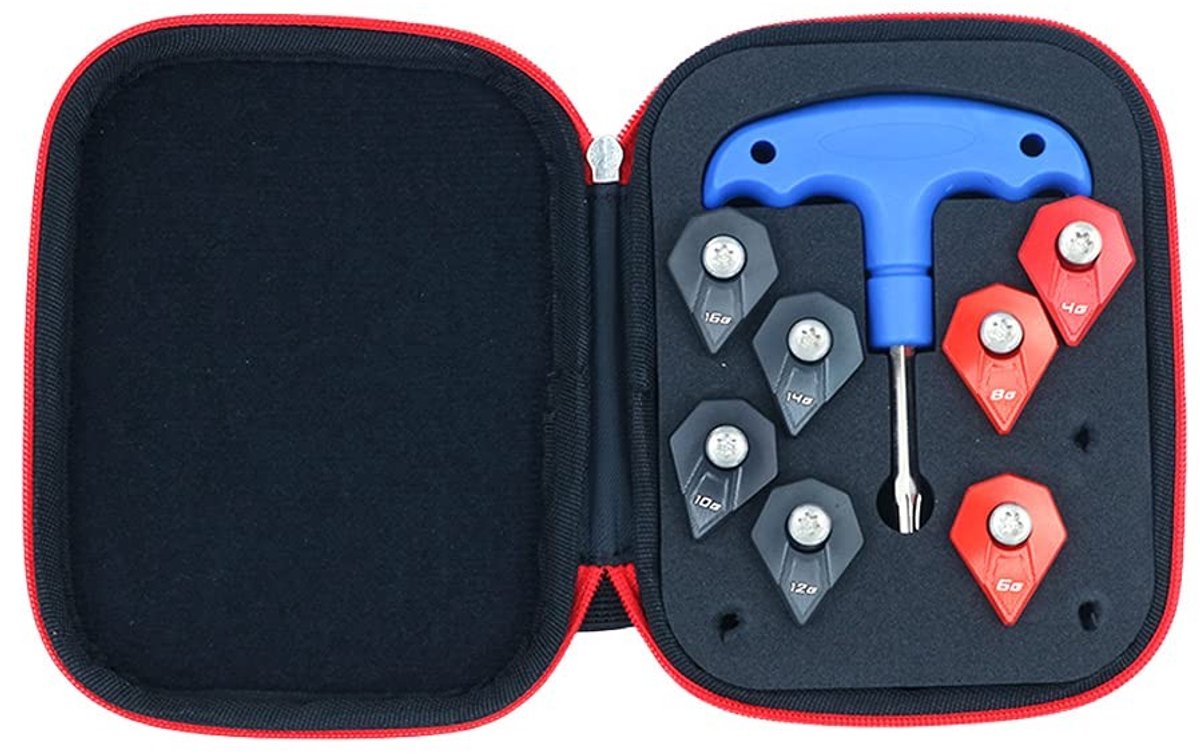Cosensi- Golf Gewichten Set 7 Stuks - Compatibel met F9 Driver - Aluminiumlegering - Inclusief Sleutel - Rood/Zwart - Hoogwaardige Vervanging - Gewichtset