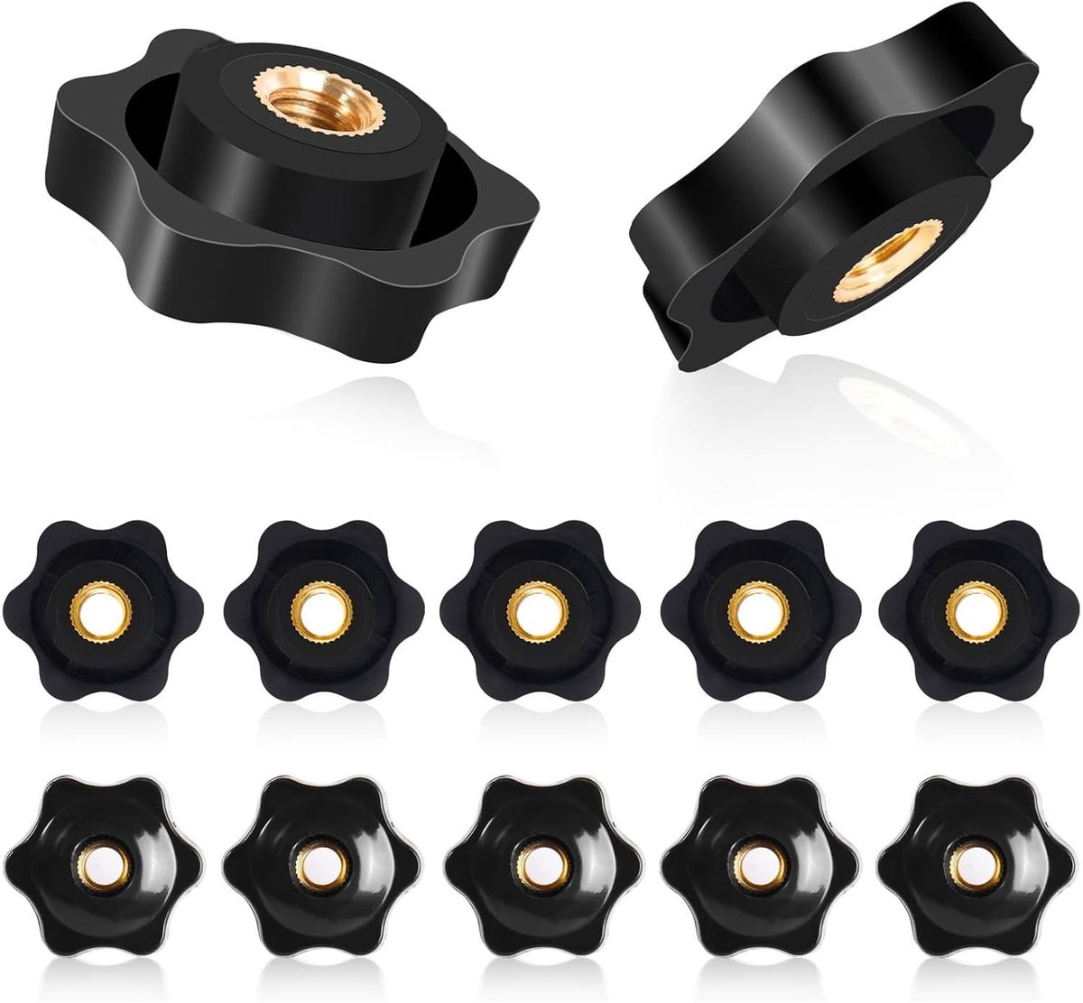 Cosensi- Vleugelmoeren M8 - 10 Stuks - Kunststof - Antislipverbinding - Ergonomisch Ontwerp - Duurzaam - Voor Machinebouw - Moeren