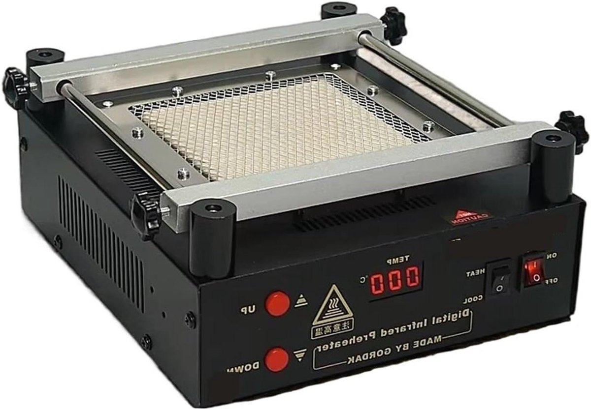 Soldeerstation - Voorverwarmingsstation PCB - Precisie Solderen - Snelle Infraroodverwarming - 120x120mm - Zwart