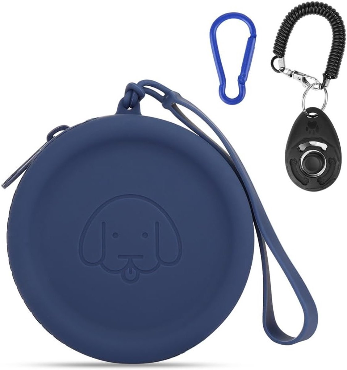 Siliconen Trainingszak voor Honden met Clicker en Rits - Eenvoudig Schoon te Maken, Geurloos en Draagbaar voor Snacks en Training Accessoires