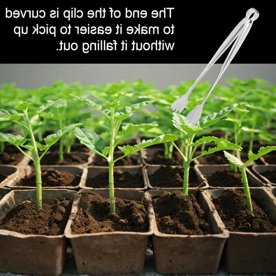 Set van 2 Transplantatierods van RVS van 20,5 cm voor het Verplanten van Zaailingen, Tuinaccessoires voor Minder Wortelschade en Efficiënt Planten — afbeelding 3