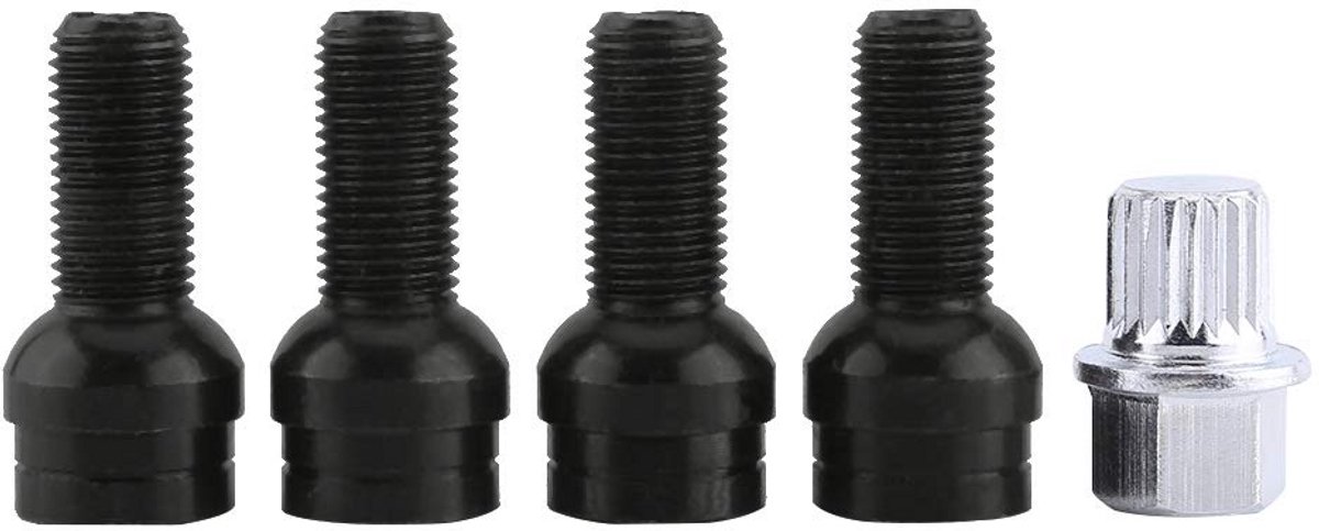Set bulloni ruota con dadi bloccaggio e chiave 17mm per VW Golf 4 Passat B5 1998-2005