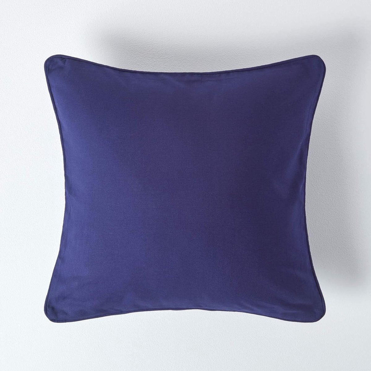 Navy Blauwe Kussenhoes Katoen Effen Vierkant 30x30 cm voor Bank en Sofa