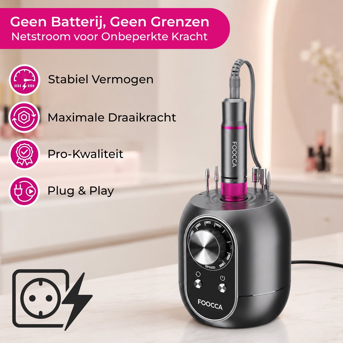 FOOCCA Desktop Ultra nagelfrees 50.000 rpm thumbnail 4