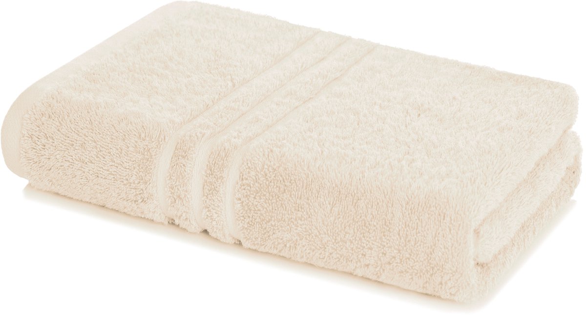 Lavea® Badhanddoek 80x200 cm, 100% Katoen – Grote badhanddoek, badlaken, strandlaken, saunahanddoek – Crème Wit