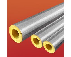 Isolatiebuis - Aluminiumfolie Glaswol - Leiding Isoleren - Hoge Temperatuur Bestendig - ID 219MM THK 50MM - Zilver
