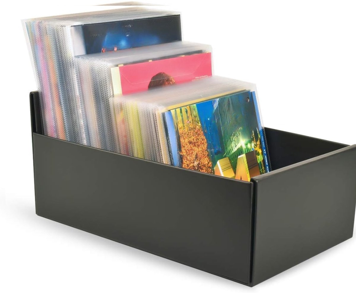 QUOVO® Cd Opbergdoos - Cd Opbergsysteem - Cd Koffer - Zwart - 26cm x 16cm x 12cm