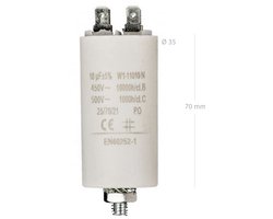 Startcondensator voor elektromotor 450 VAC 10 uF