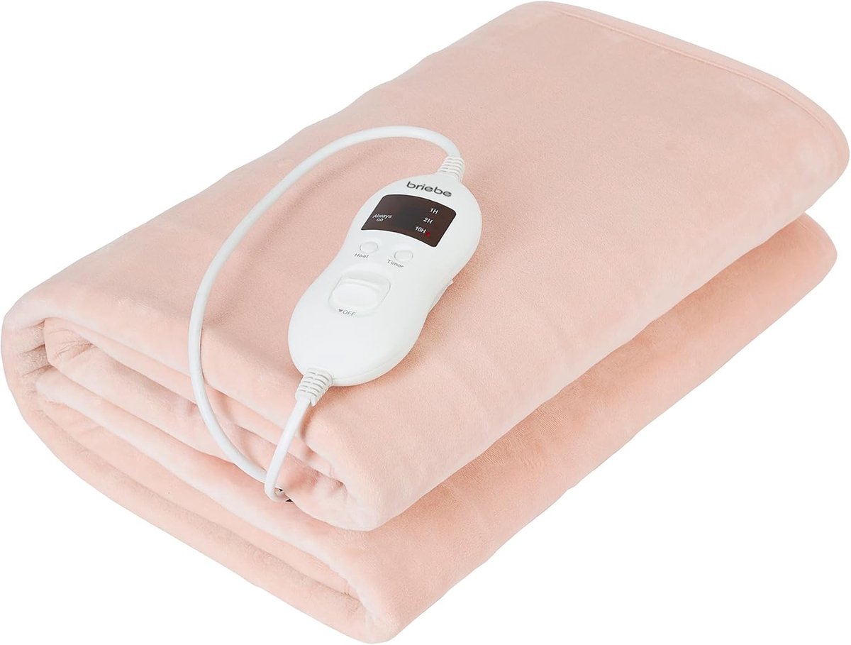 Elektrische Bedwarmers 150x80 cm Fleece Beige - 8 Warmtestanden & Timer