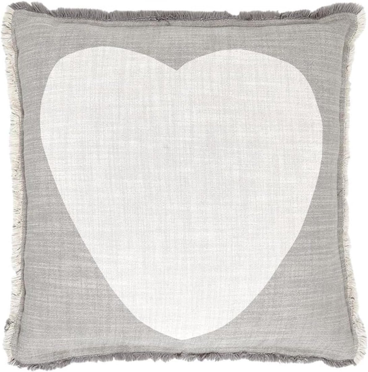 Groot Sierkussen 66x66 cm Hartvormig Kussen met Binnenkussen en Tekst