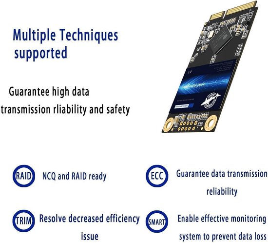Interne Mini Sata SSD-schijf voor Laptop en PC - Diverse Capaciteiten — afbeelding 2