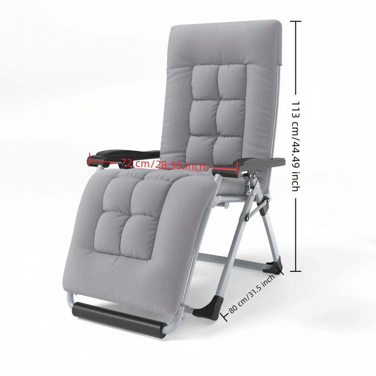 Opvouwbare Ligstoel met Hoofdsteun en Bekerhouder – Ergonomische Relaxstoel voor Tuin, Balkon, Camping en Terras – 183 cm