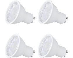 SEBSON GU10 LED Lamp Warm white 2,5W - Energy efficiency class A, Replaces 50W Halogen - 450lm, Light source 90°, Ceiling lamp 230V, Recessed spot ø50x53mm - Set of 4
