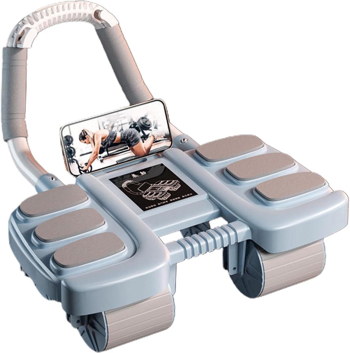 Buikspierwiel - Fitnesswiel - Core Training - Automatische Rebound - 35 cm - Blauw