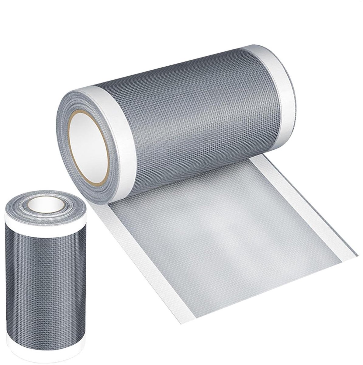Reparatiegaas voor Scherm - Herstelscherm gaas - Gaten Dichten - Weerbestendig - 12 cm x 5 m - Zwart