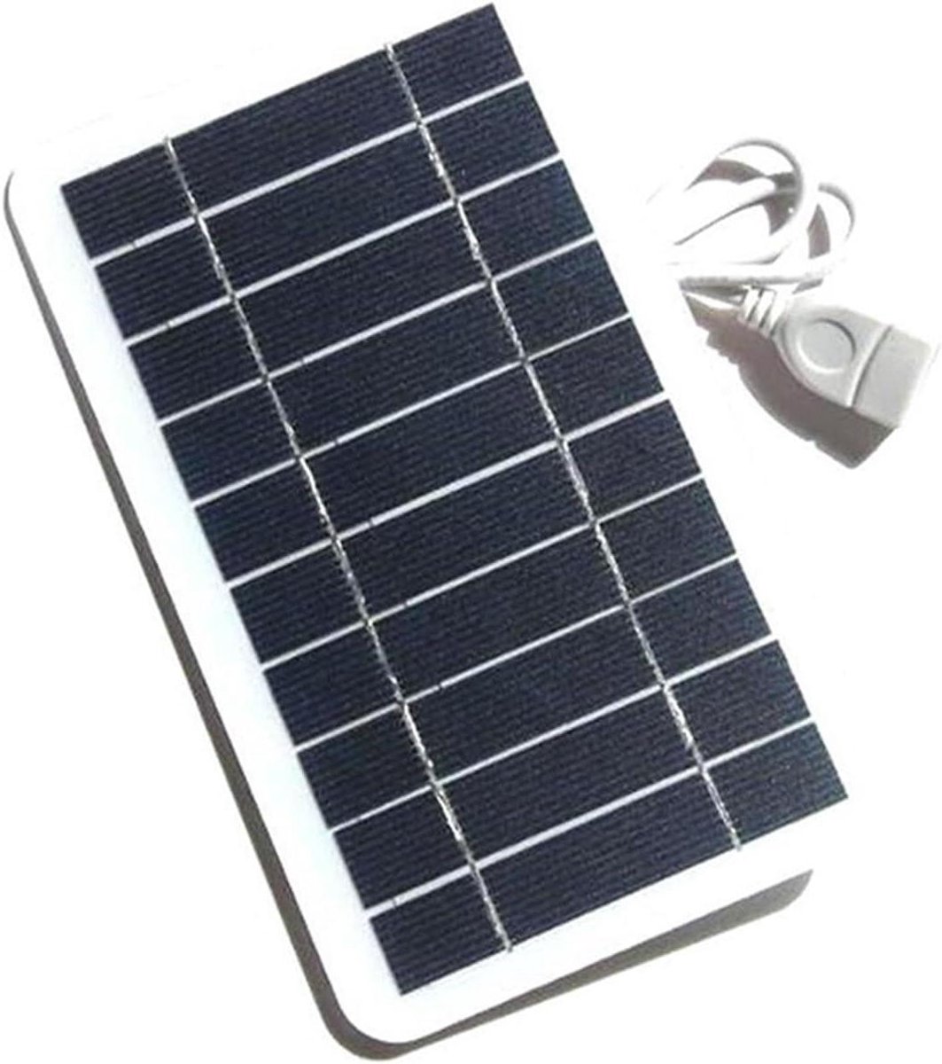 Zonnepaneel Lader - Draagbaar Zonnepaneel - Energie Opwekken - Waterdicht Ontwerp - 157x94MM - Zwart