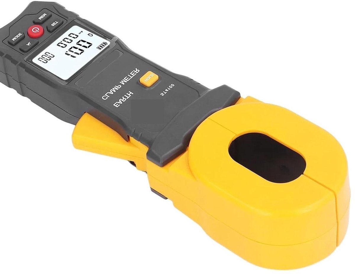 Digitale Weerstandsmeter - Aardingstester Klem - Elektrische Veiligheid Testen - Innovatieve Paalloze Meting - 500 Ohm Bereik - Zwart