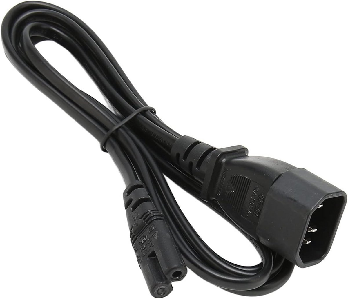 C14 naar C7 mannelijk netsnoer, IEC320-C14 mannelijk naar IEC320-C7 Vrouwelijk, adapterkabel, universele netkabel, 1,9 m