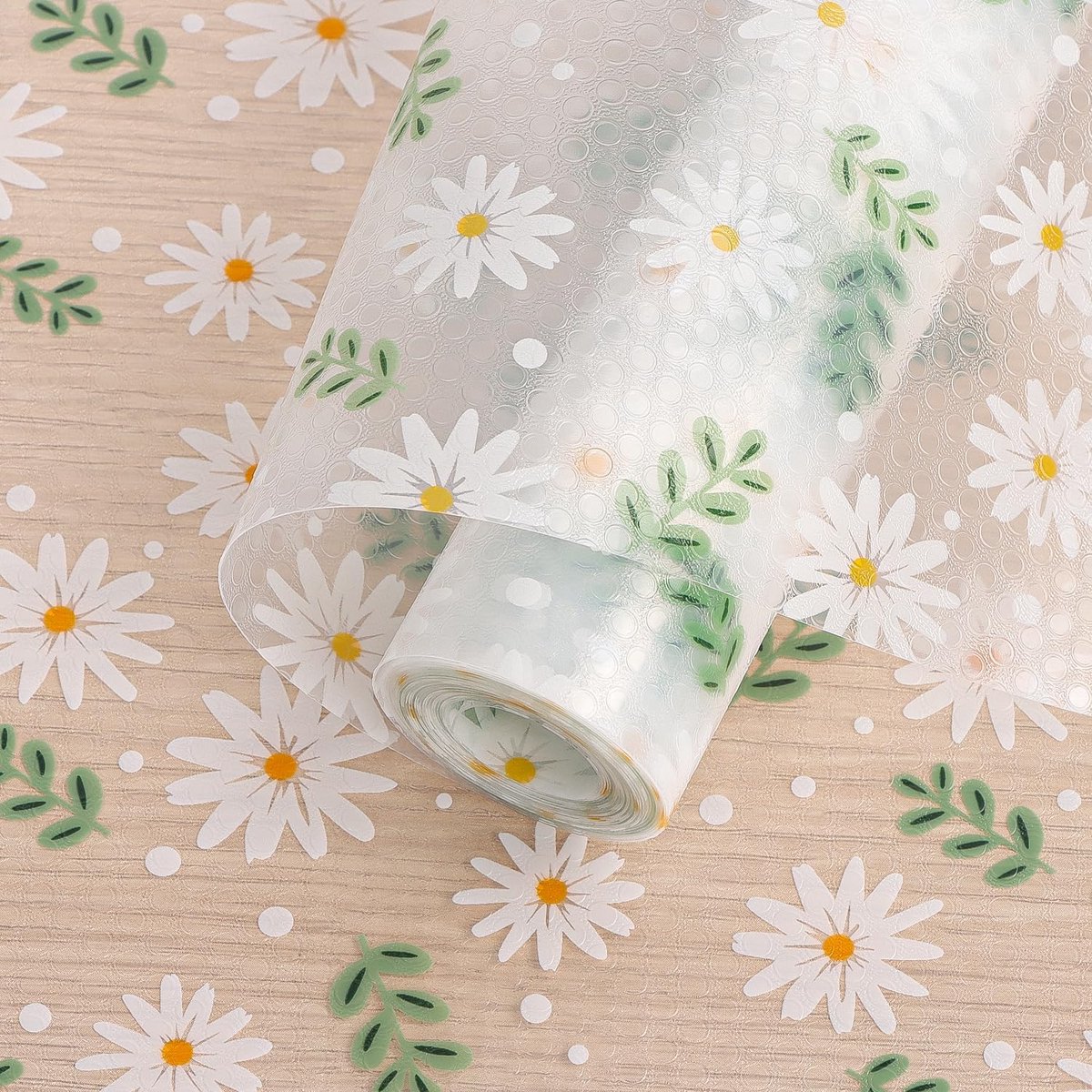 Arthome Chrysanthemum plank en ladevoering, antislip keukenkastvoering, waterdichte wasbare kastmat, niet-klevend, sterke grip, oliebestendig plankpapier voor keukenplanken, koelkast