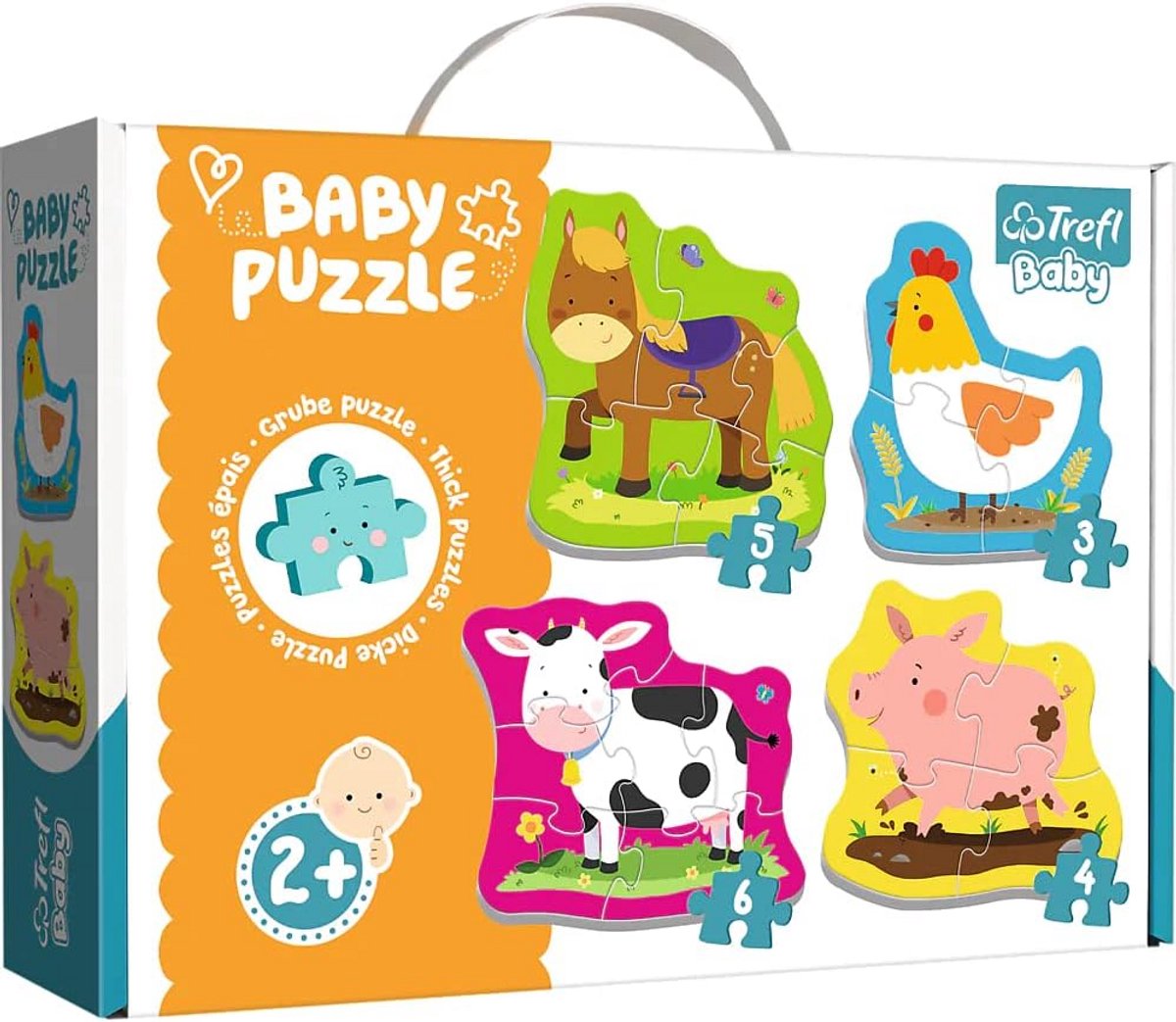 Puzzelsets Dieren van de Aarde - Stapelbare Puzzels voor Kinderen vanaf 2 Jaar (4 Sets)