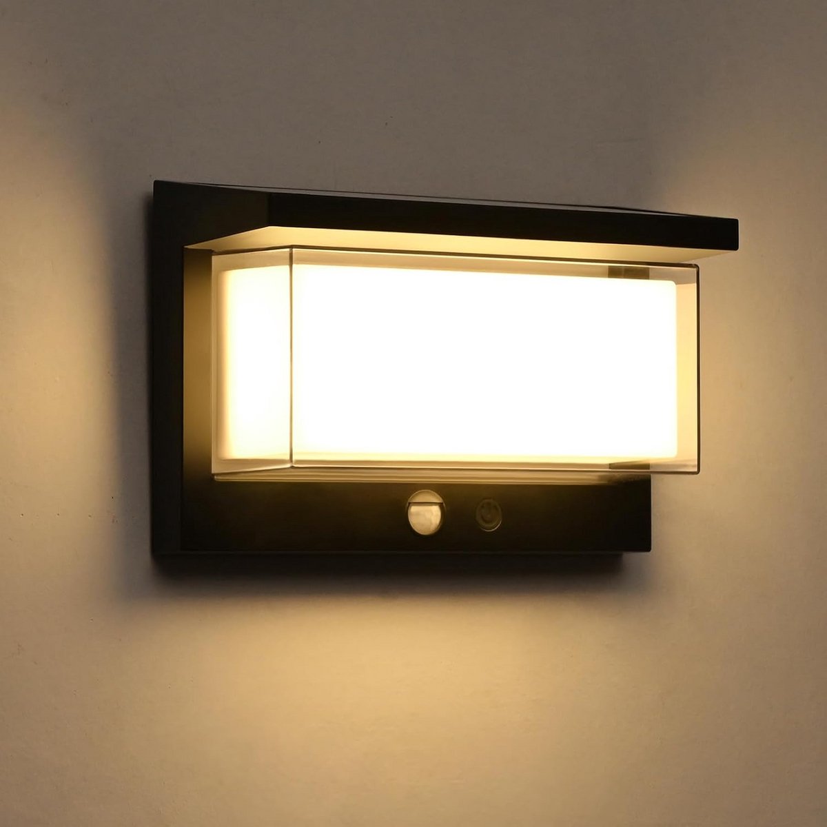 Buitenwandlamp op Zonne-energie met Sensor en Warm Wit Licht