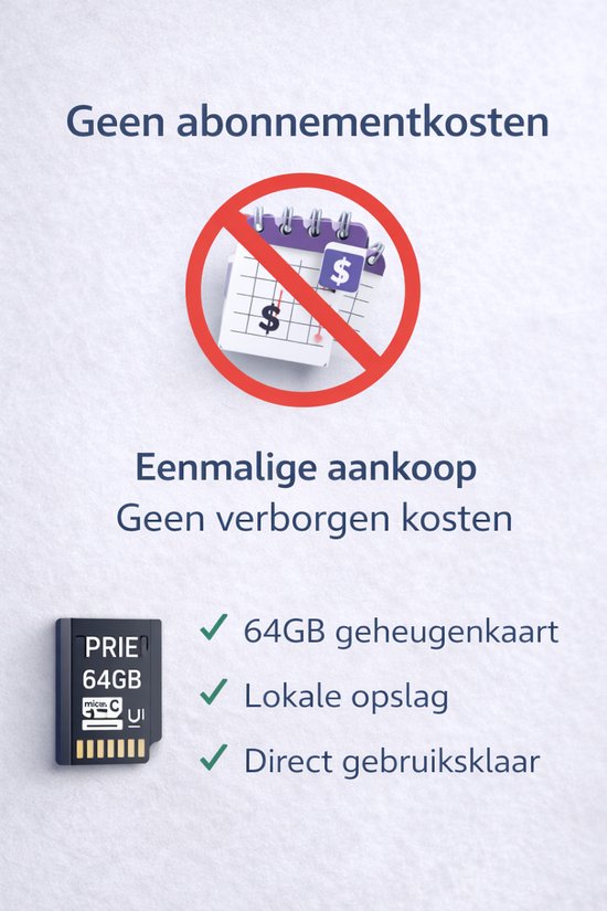 PRIE® 5K Ultra HD Slimme Draadloze Video Deurbel Met Camera - Geen abonnement - Deurbellen Met Camera - Deurbel Draadloos WiFi - Waterdicht - Incl. Gong (T-ring geluid) - Incl. 64GB SD — afbeelding 5