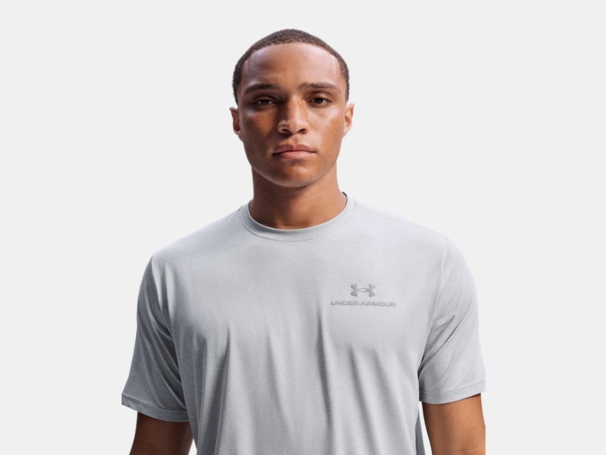 Under Armour Vanish Energy SS-GRY Heren Sportshirt - Mod Grijs Light Heather - Mod Grijs
