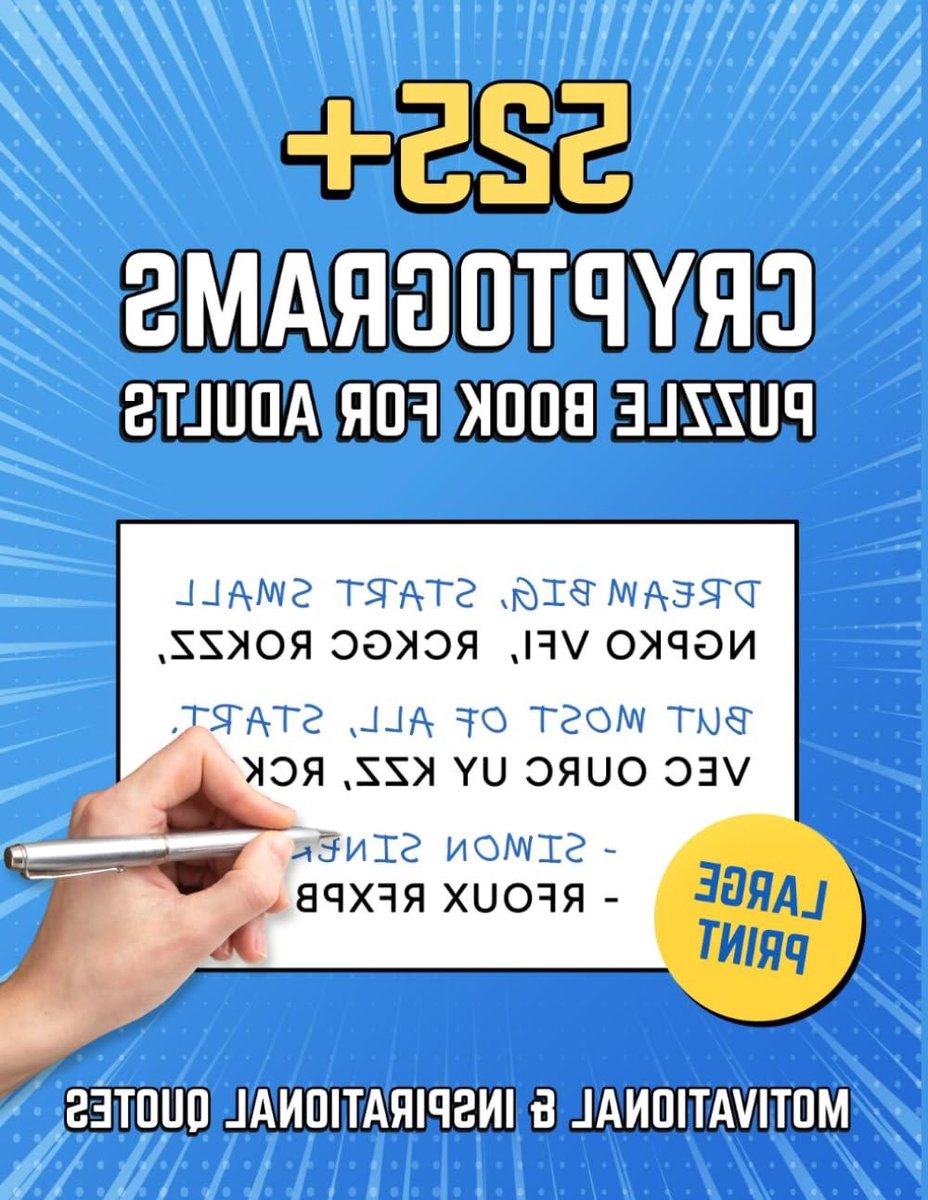 Cryptogram Puzzelboek - Woord Puzzels - Geest Trainen - Grote Letters - 144 Pagina's - Niet Van Toepassing