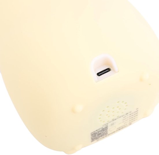 Kinderwekker Nachtlampje - Capibara Wekker - Slaaptraining Kinderen - Dimbaar Licht - 11 x 10 cm - Wit — afbeelding 5