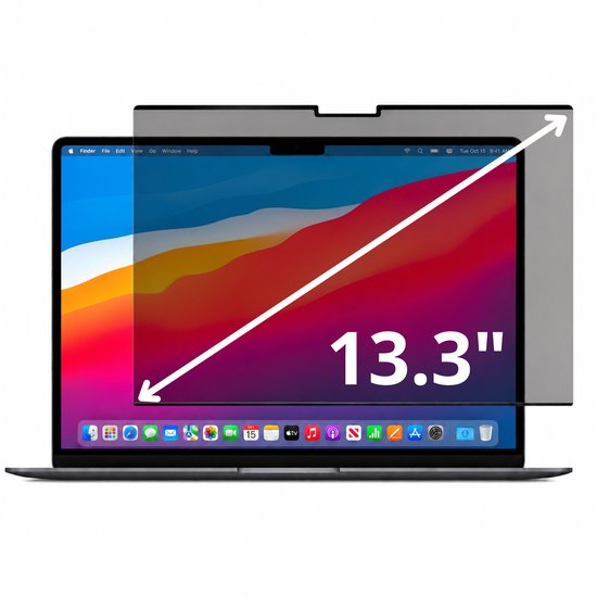 Privacy filter MacBook 13.3 inch – magnetisch, krasbestendig, blauwlichtfilter, ultradun schermbeschermer